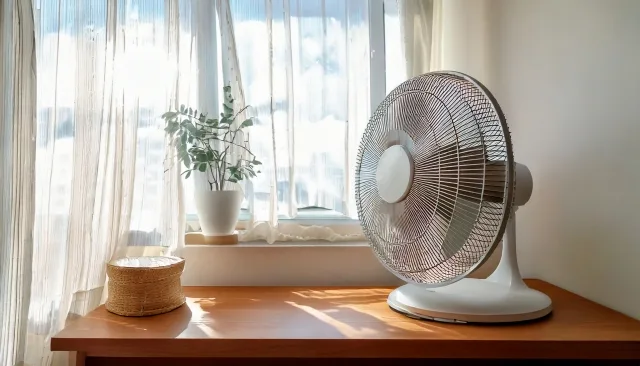 扇風機で換気