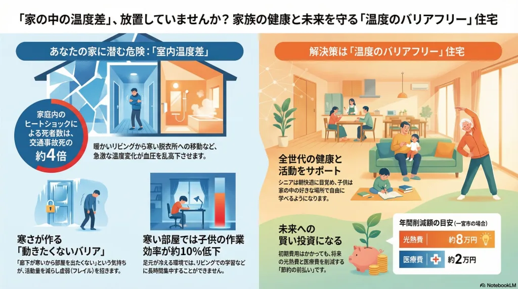 伊吹おろしに負けない!温度のバリアフリーが家族の賢さと健康を守る